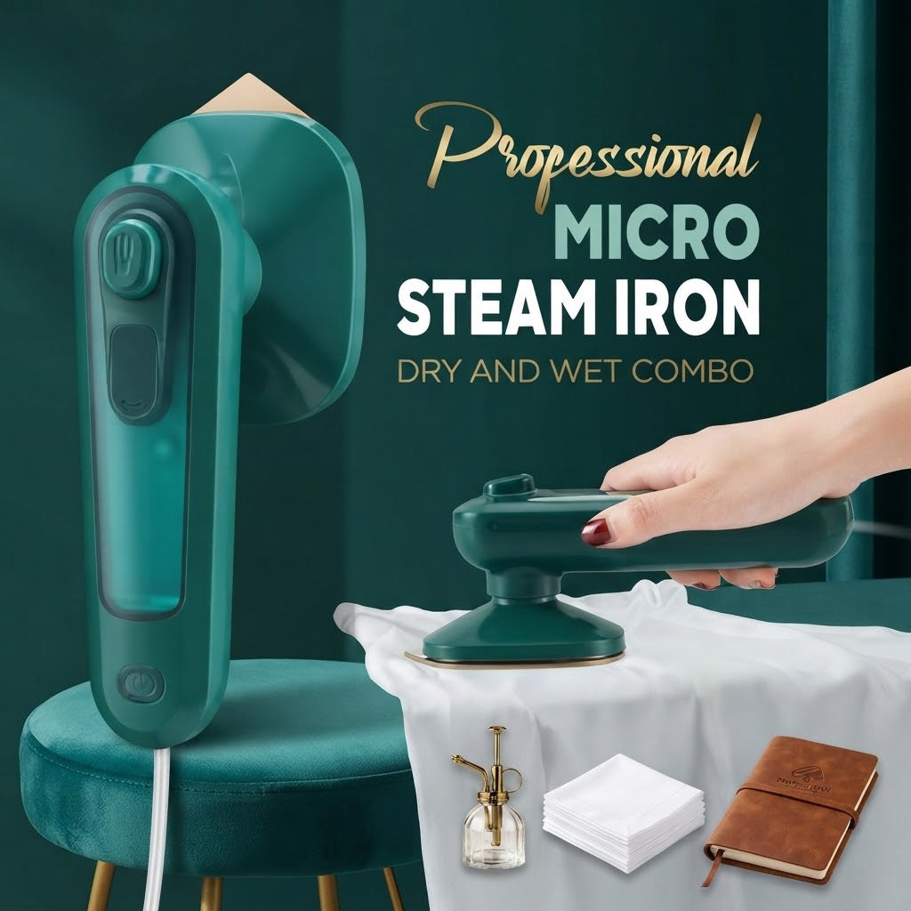 Mini Electric Portable Iron – Wet & Dry Travel Garment Steamer